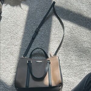 Elegant Tan and Black Women's Handbag